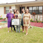The Gonzales residence, located on the 300 block of Elvira St., has been named the San Benito Chamber of Commerce Pride Committee Pride Home of the Month for March. Shown (from l-r) are Pride Committee representative Bertha Wilson, Chloe Rinaldi, homeowner Lidia Gonzalez and her daughter (Chloe’s mother) Anna Rinaldi, and Pride Committee representative Debbie Layton. (Staff photo by Michael Rodriguez)